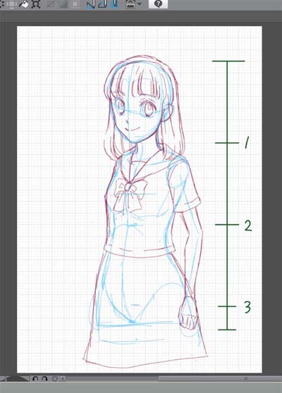 キャラクターの等身表をつくる