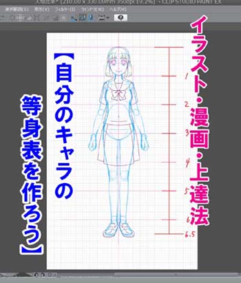 キャラクターの等身表をつくる