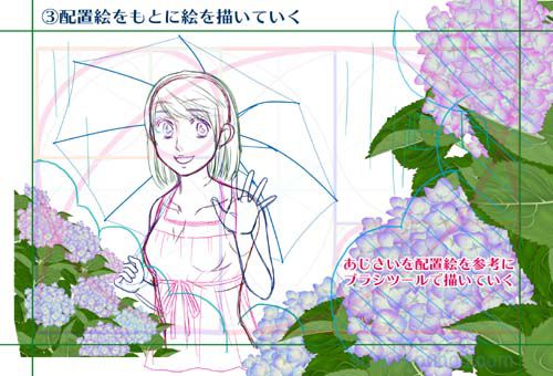 黄金比を使ってイラストを描く手順