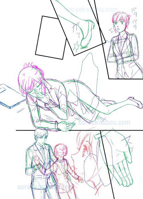 漫画原稿下書き