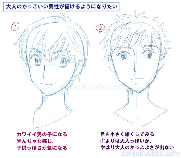 カッコイイ男性が描きたい１