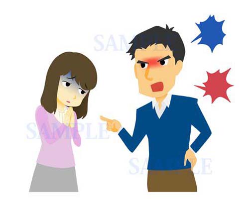 女性が男性からモラハラ