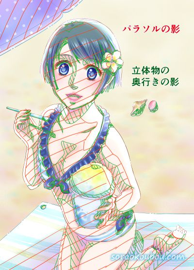 イラストカラー彩色テクニック影の種類