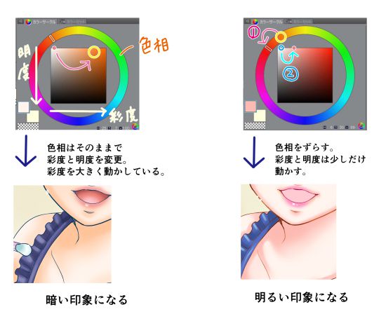 イラストカラー彩色テクニック影の色